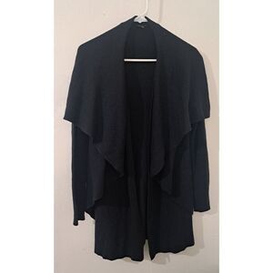 Theory Womens Small Cardigan Shawl Collar Sweater midnight Blue WOOL